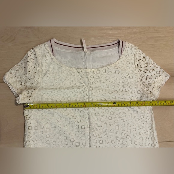 Ikks ICODE white lace short sleeve blouse size small - Picture 10 of 13